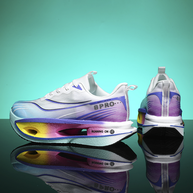 Running Gear Ladies - รองเท้ากีฬาผู้ชาย รองเท้าวิ่งแผ่นคาร์บอน รองเท้าวิ่งมาราธอนผู้ชาย รองเท้าผ้าใบสำหรับแข่ง รองเท้ากีฬาซับแรงกระแทกสำหรับผู้หญิง