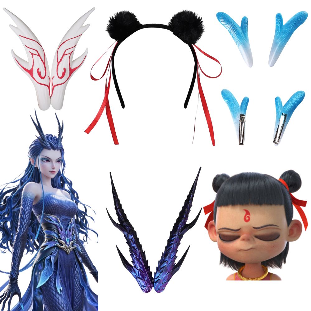 Head Gear Running - Nezha Ao Bing คอสเพลย์คลิปผม Ao Run