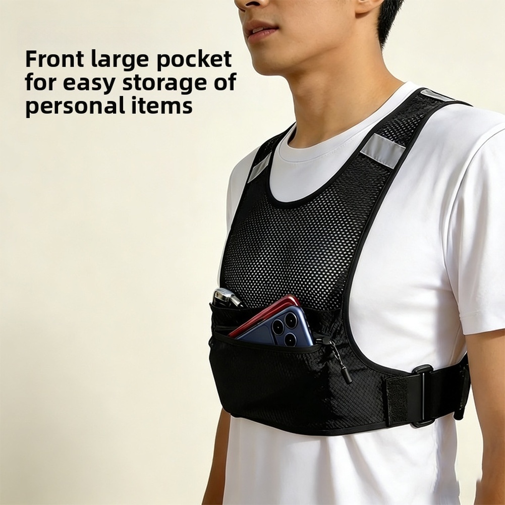 Running Gear Design - กระเป๋าคาดเอวสำหรับวิ่งน้ำหนักเบา ระบายอากาศได้ดี พร้อมแถบสะท้อนแสง สายรัดปรับได้ สำหรับมาราธอนและอุปกรณ์กีฬากลางแจ้ง