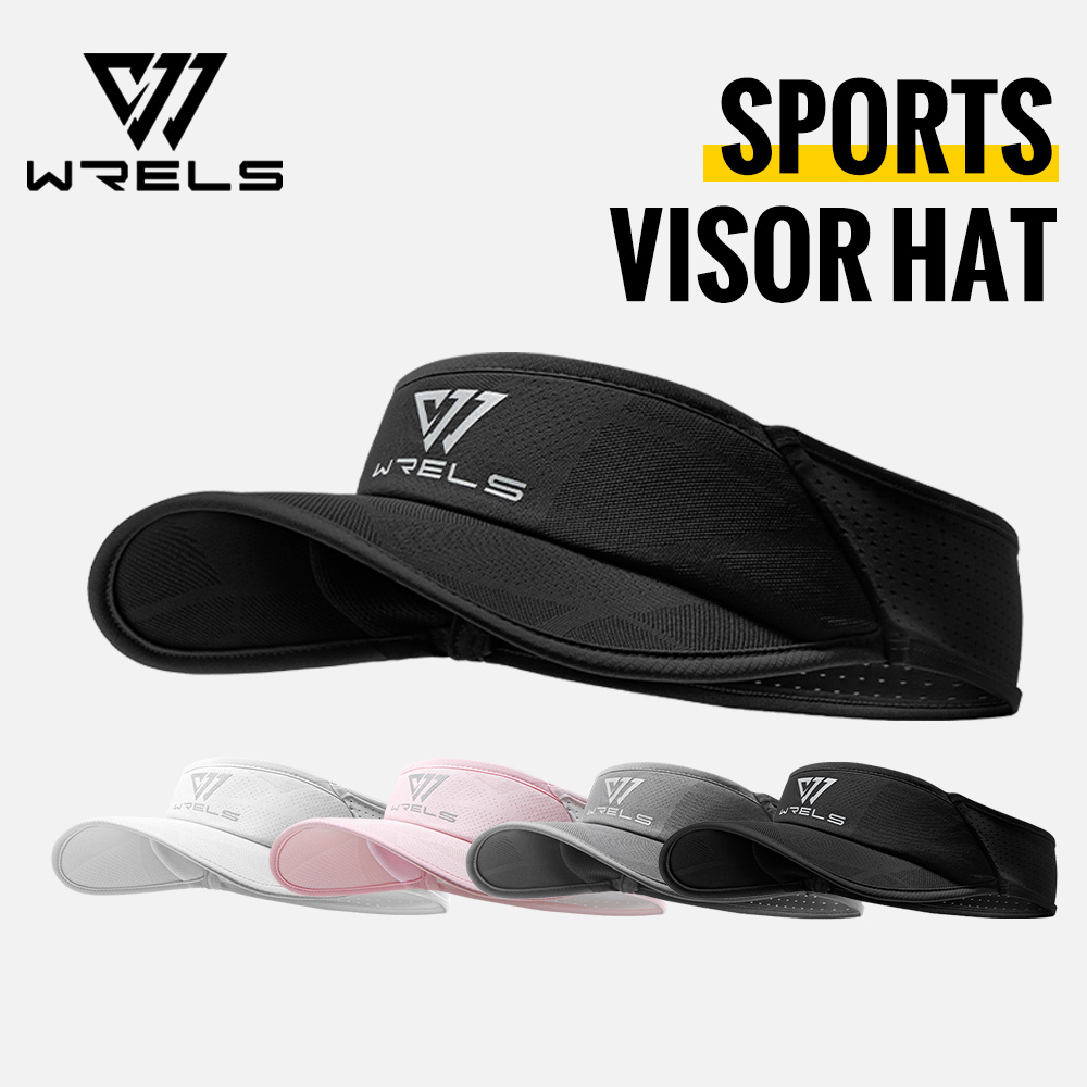 Running Cap Mesh - หมวกแก๊ปปีกกว้าง WRELS สำหรับฤดูร้อน ป้องกันแสงแดด ระบายอากาศได้ดี ยืดหยุ่น