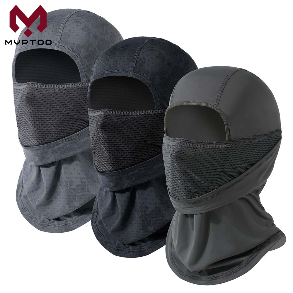 Head Gear Running - หมวกบาลาคลาวาแบบระบายอากาศได้ ป้องกันรังสียูวี คลุมศีรษะ ใช้กับหมวกกันน็อคมอเตอร์ไซค์ กันลม สำหรับเล่นสกี