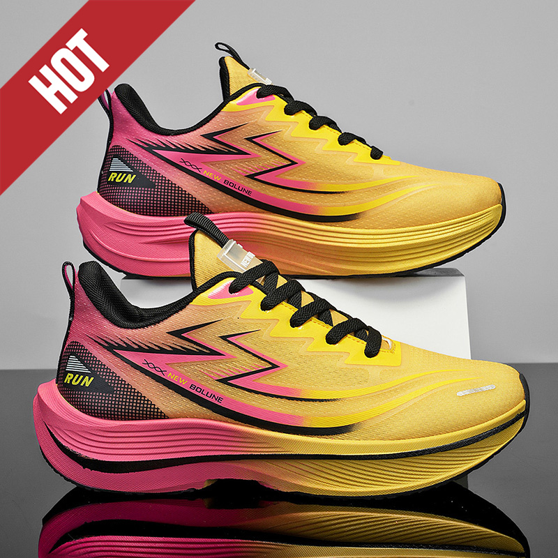 Running Gear Ladies - รองเท้าวิ่งมาราธอนคาร์บอนบอร์ดคุชชั่น แคซัว เม็นส์ สปอร์ตระบายอากาศได้ดี น้ำหนักเบา ผู้หญิง