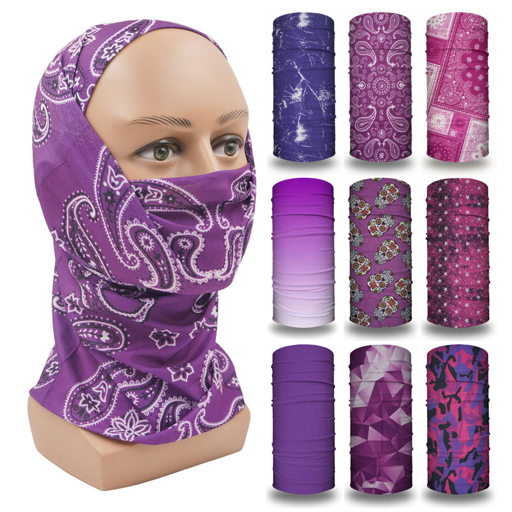 สีม่วง Balaclava ผู้หญิงวิ่งแค - Head Gear Running บทวิจารณ์และราคา